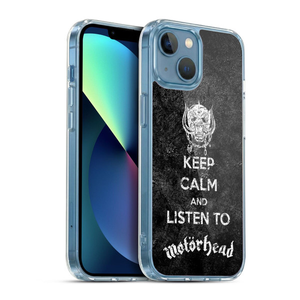 Motorhead Key Art Keep Calm Soft Gel Case for Apple iPhone 13 Mini & MagSafe