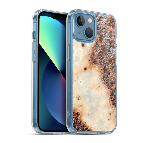 PLdesign Wood And Rust Prints Rusty Metal Texture Soft Gel Case for Apple iPhone 13 Mini & MagSafe