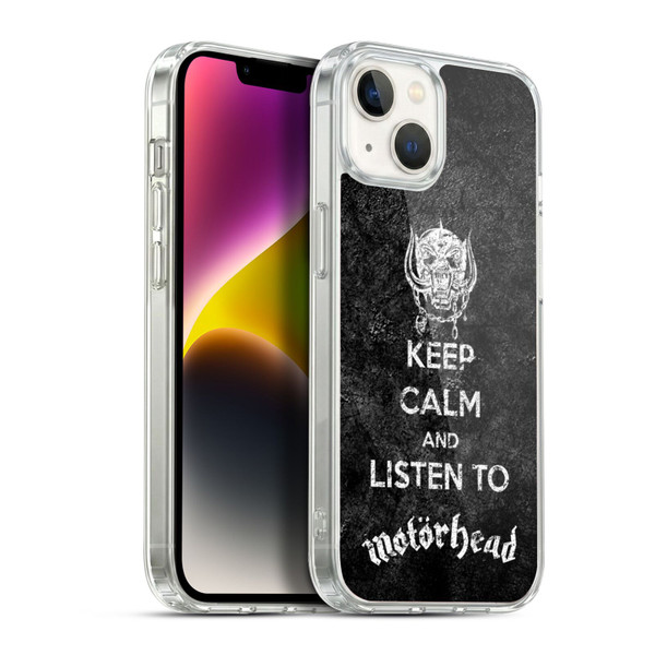 Motorhead Key Art Keep Calm Soft Gel Case for Apple iPhone 14 Plus & MagSafe