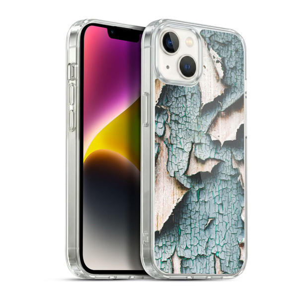 PLdesign Wood And Rust Prints Rustic Old Peeling Apart Soft Gel Case for Apple iPhone 14 Plus & MagSafe