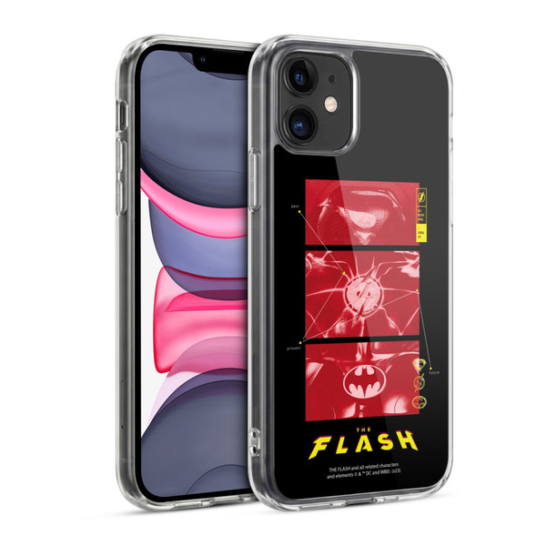 The Flash 2023 Graphics Suit Logos Soft Gel Case for Apple iPhone 11