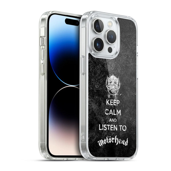 Motorhead Key Art Keep Calm Soft Gel Case for Apple iPhone 14 Pro & MagSafe