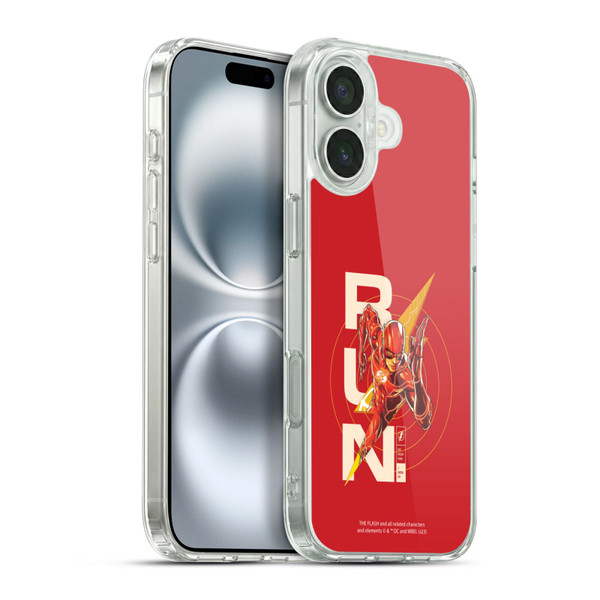 The Flash 2023 Graphics Barry Allen Run Soft Gel Case for Apple iPhone 16 Plus & MagSafe