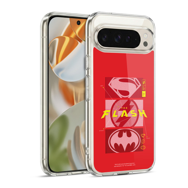 The Flash 2023 Graphics Superhero Logos Soft Gel Case for Google Pixel 9 / Pixel 9 Pro