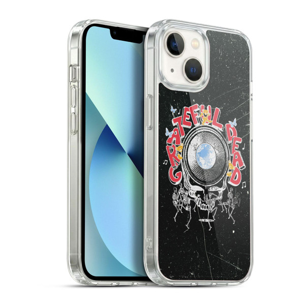 Grateful Dead Graphics Black Soft Gel Case for Apple iPhone 13