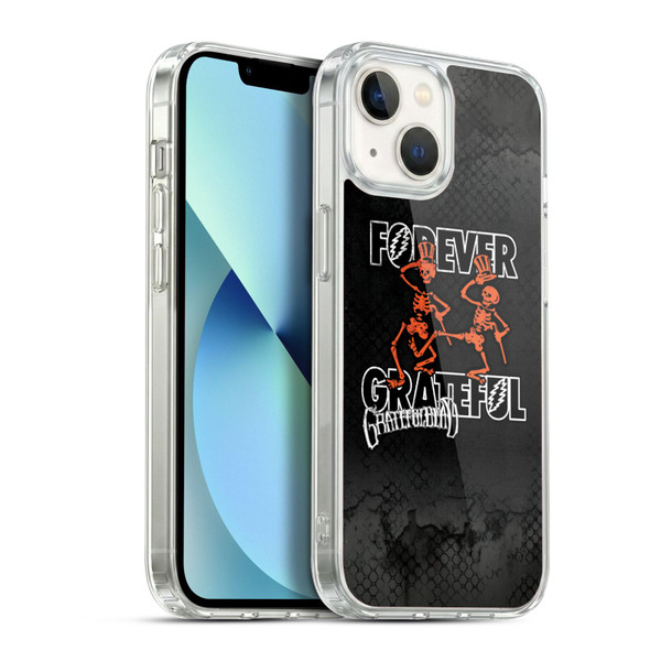 Grateful Dead Graphics Dancing Skeletons Soft Gel Case for Apple iPhone 13
