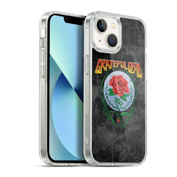 Grateful Dead Graphics Distressed Rose Soft Gel Case for Apple iPhone 13