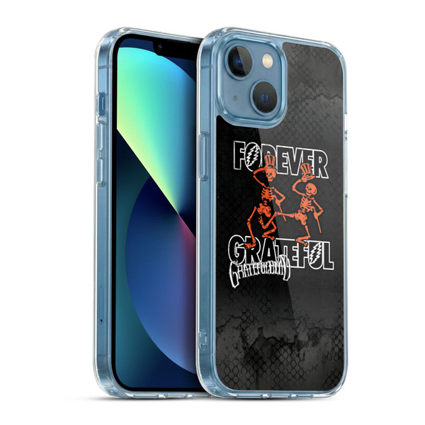 Grateful Dead Graphics Dancing Skeletons Soft Gel Case for Apple iPhone 13 Mini & MagSafe