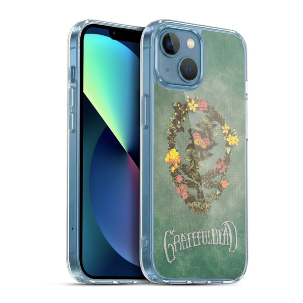 Grateful Dead Graphics Floral Logo Soft Gel Case for Apple iPhone 13 Mini & MagSafe