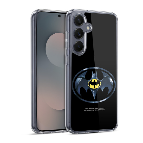The Flash 2023 Graphics Black Batman Logo Soft Gel Case for Samsung Galaxy S25 & MagSafe