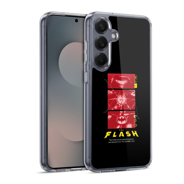 The Flash 2023 Graphics Suit Logos Soft Gel Case for Samsung Galaxy S25 & MagSafe