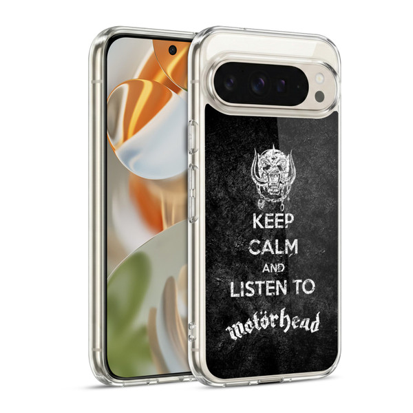 Motorhead Key Art Keep Calm Soft Gel Case for Google Pixel 9 / Pixel 9 Pro