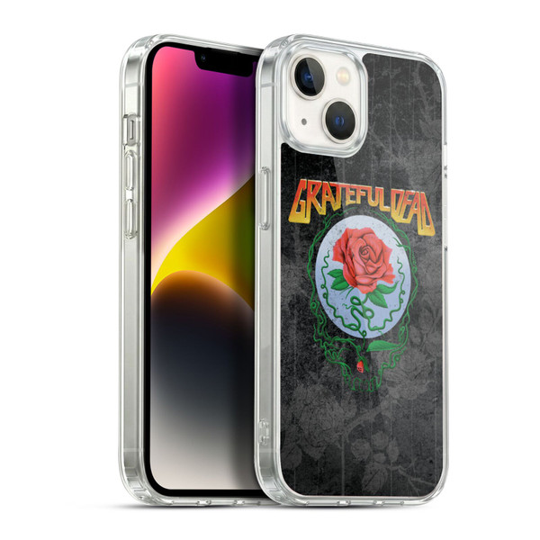 Grateful Dead Graphics Distressed Rose Soft Gel Case for Apple iPhone 14 Plus & MagSafe