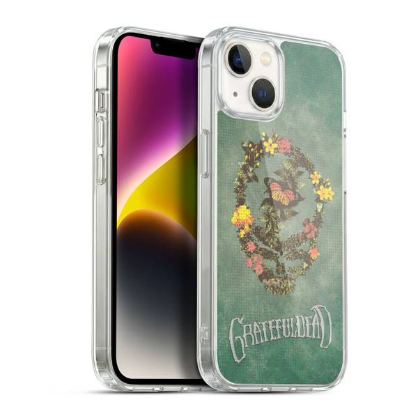 Grateful Dead Graphics Floral Logo Soft Gel Case for Apple iPhone 14 Plus & MagSafe