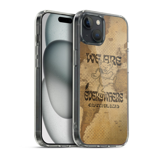 Grateful Dead Graphics Bear Vintage Soft Gel Case for Apple iPhone 15 Plus & MagSafe