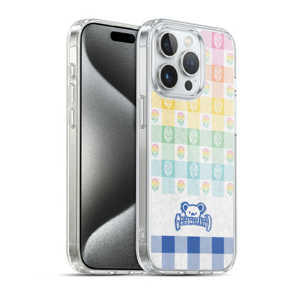 Grateful Dead Graphics Colourful Pattern Soft Gel Case for Apple iPhone 15 Pro & MagSafe
