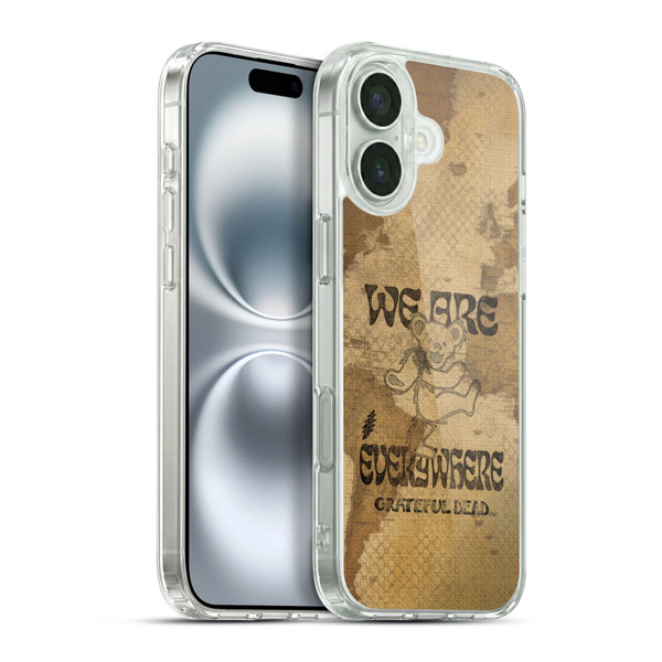Grateful Dead Graphics Bear Vintage Soft Gel Case for Apple iPhone 16 Plus & MagSafe