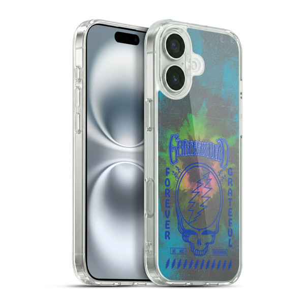 Grateful Dead Graphics Tie Dye Soft Gel Case for Apple iPhone 16 Plus & MagSafe