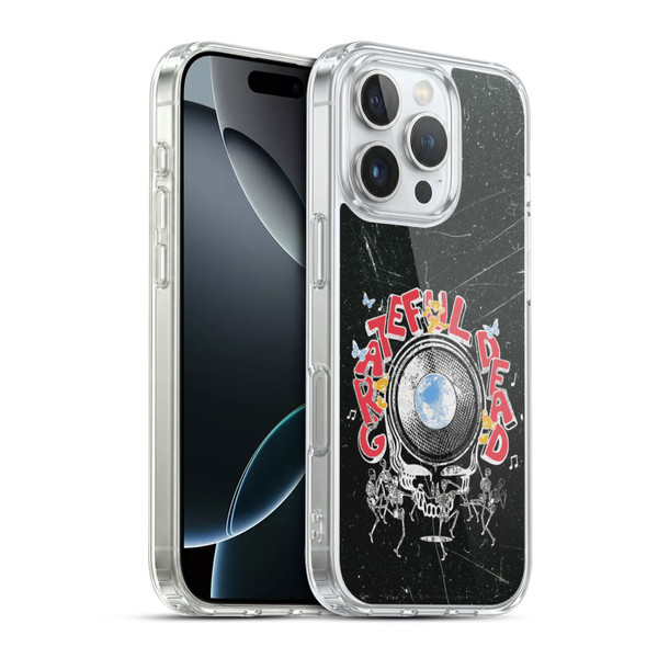 Grateful Dead Graphics Black Soft Gel Case for Apple iPhone 16 Pro & MagSafe