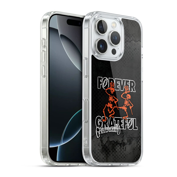 Grateful Dead Graphics Dancing Skeletons Soft Gel Case for Apple iPhone 16 Pro & MagSafe