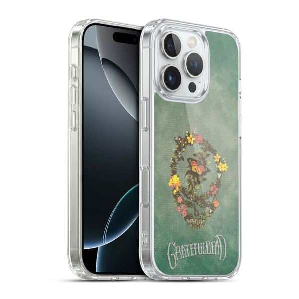 Grateful Dead Graphics Floral Logo Soft Gel Case for Apple iPhone 16 Pro & MagSafe