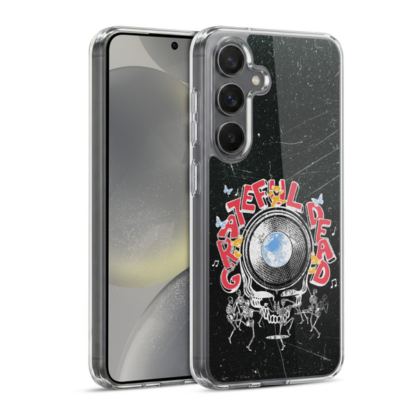 Grateful Dead Graphics Black Soft Gel Case for Samsung Galaxy S24 5G & MagSafe