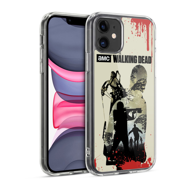 AMC The Walking Dead Silhouettes Daryl Full Soft Gel Case for Apple iPhone 11