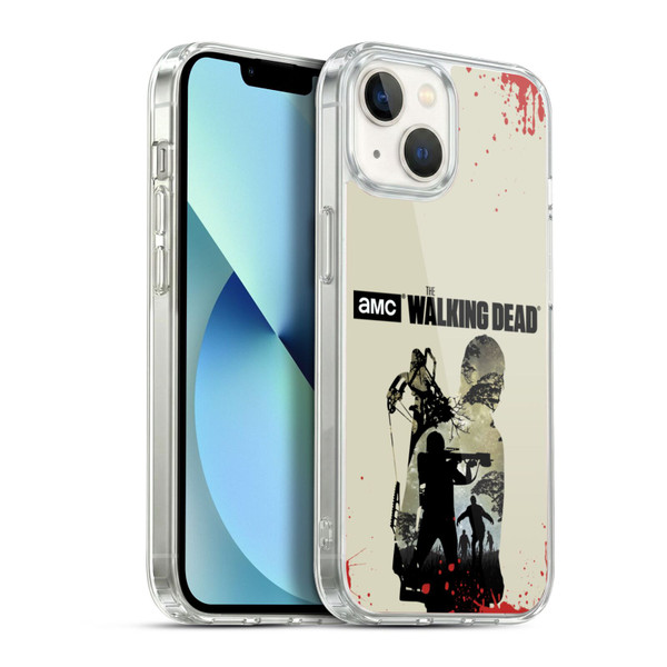 AMC The Walking Dead Silhouettes Daryl Full Soft Gel Case for Apple iPhone 13