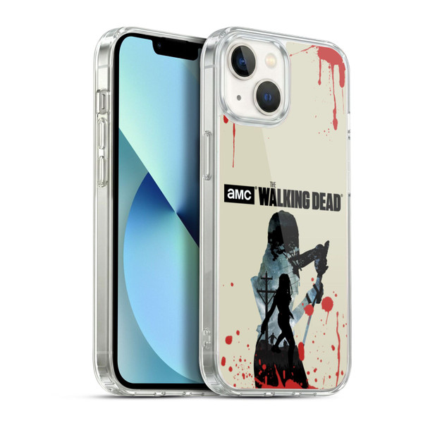 AMC The Walking Dead Silhouettes Michonne Soft Gel Case for Apple iPhone 13