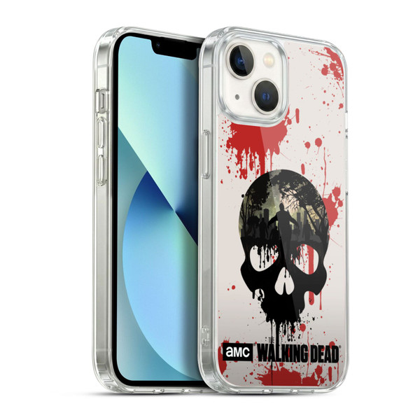 AMC The Walking Dead Silhouettes Skull Soft Gel Case for Apple iPhone 13