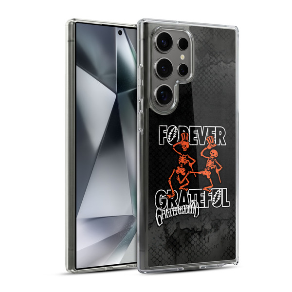 Grateful Dead Graphics Dancing Skeletons Soft Gel Case for Samsung Galaxy S24 Ultra 5G & MagSafe