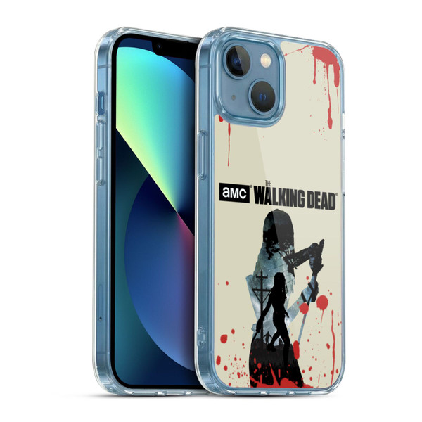 AMC The Walking Dead Silhouettes Michonne Soft Gel Case for Apple iPhone 13 Mini & MagSafe