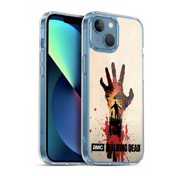 AMC The Walking Dead Silhouettes Walker Hand Soft Gel Case for Apple iPhone 13 Mini & MagSafe