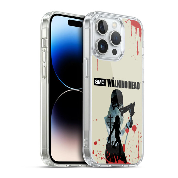 AMC The Walking Dead Silhouettes Michonne Soft Gel Case for Apple iPhone 13 Pro & MagSafe