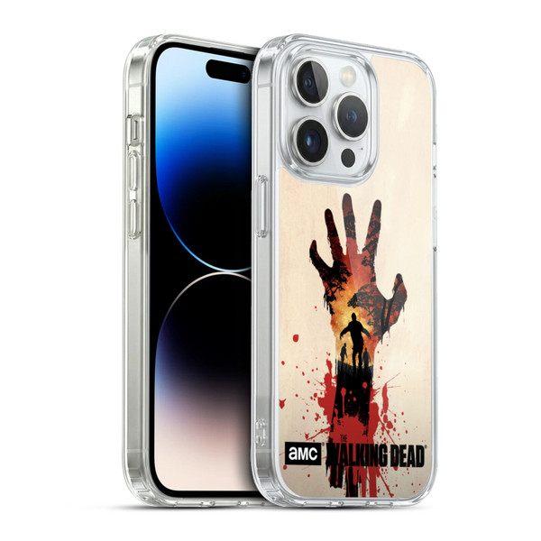 AMC The Walking Dead Silhouettes Walker Hand Soft Gel Case for Apple iPhone 13 Pro & MagSafe