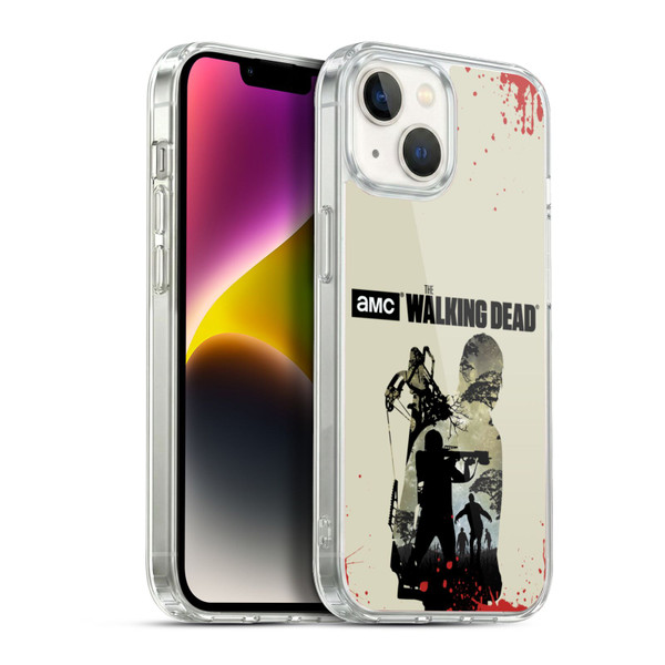 AMC The Walking Dead Silhouettes Daryl Full Soft Gel Case for Apple iPhone 14