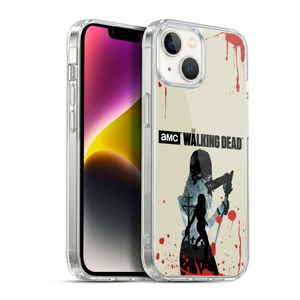 AMC The Walking Dead Silhouettes Michonne Soft Gel Case for Apple iPhone 14