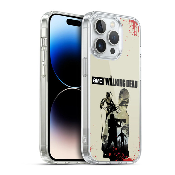 AMC The Walking Dead Silhouettes Daryl Full Soft Gel Case for Apple iPhone 14 Pro & MagSafe