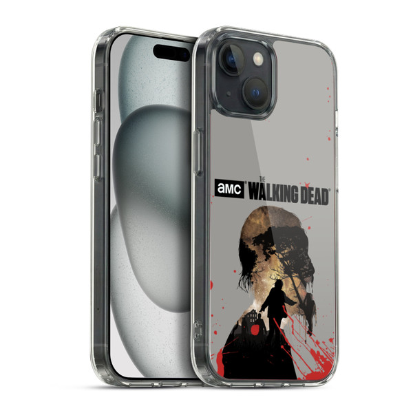 AMC The Walking Dead Silhouettes Walker Soft Gel Case for Apple iPhone 15 Plus & MagSafe