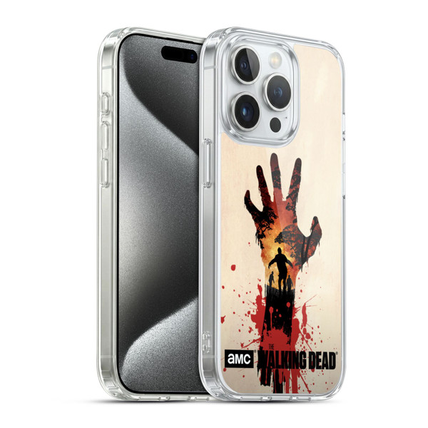 AMC The Walking Dead Silhouettes Walker Hand Soft Gel Case for Apple iPhone 15 Pro & MagSafe