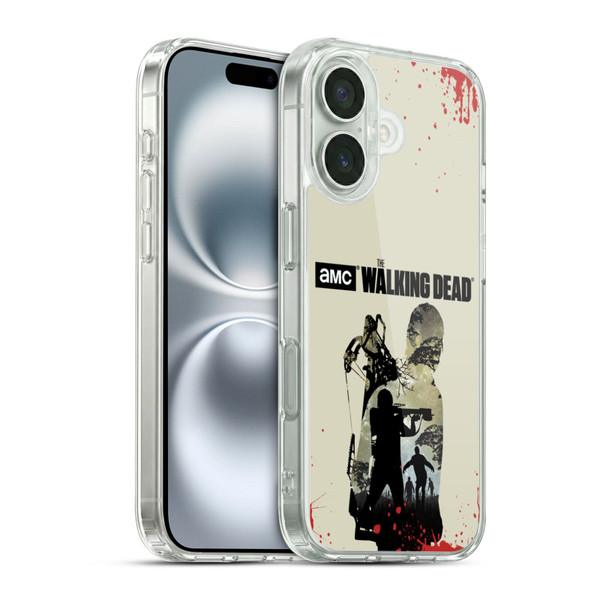 AMC The Walking Dead Silhouettes Daryl Full Soft Gel Case for Apple iPhone 16 & MagSafe