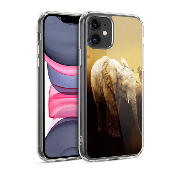 Simone Gatterwe Animals Elephant Calf Soft Gel Case for Apple iPhone 11