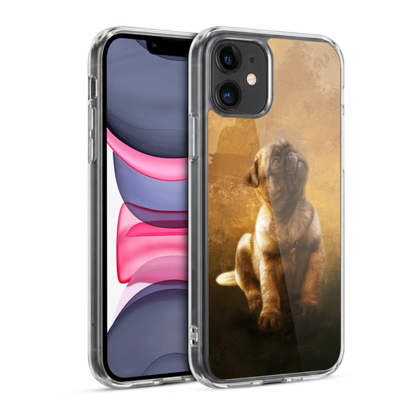 Simone Gatterwe Animals Pug Puppy Soft Gel Case for Apple iPhone 11