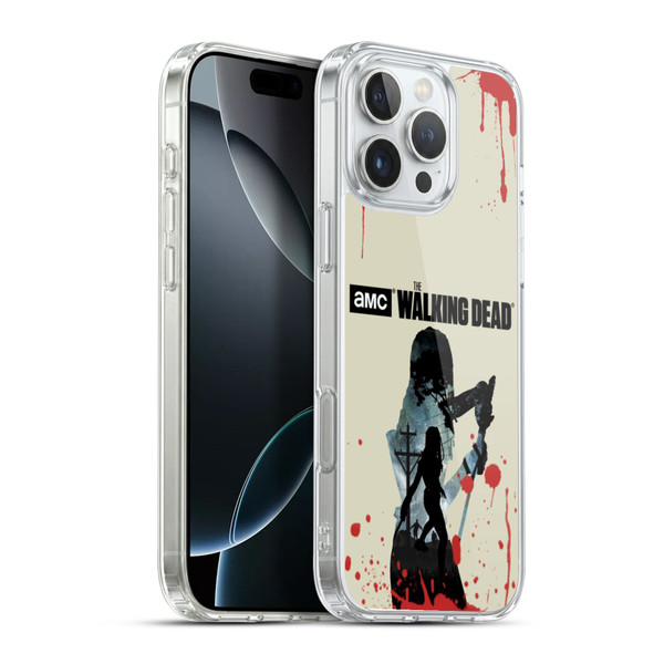 AMC The Walking Dead Silhouettes Michonne Soft Gel Case for Apple iPhone 16 Pro Max & MagSafe