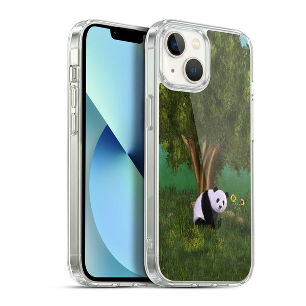 Simone Gatterwe Animals Cute Panda Soft Gel Case for Apple iPhone 13