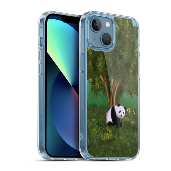 Simone Gatterwe Animals Cute Panda Soft Gel Case for Apple iPhone 13 Mini & MagSafe