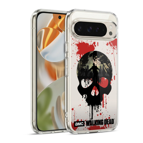AMC The Walking Dead Silhouettes Skull Soft Gel Case for Google Pixel 9 / Pixel 9 Pro