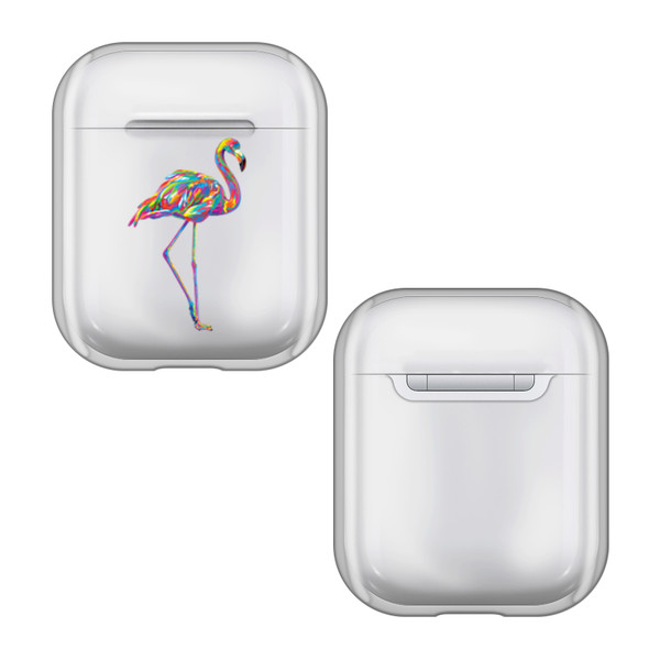 P.D. Moreno Animals Flamingo Clear Hard Crystal Cover for Apple AirPods 1 1st Gen / 2 2nd Gen Charging Case