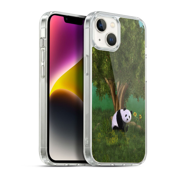 Simone Gatterwe Animals Cute Panda Soft Gel Case for Apple iPhone 14 Plus & MagSafe