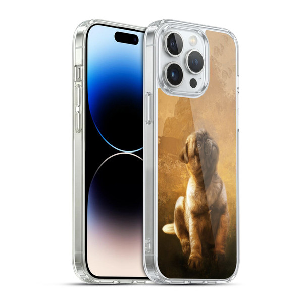 Simone Gatterwe Animals Pug Puppy Soft Gel Case for Apple iPhone 14 Pro Max & MagSafe